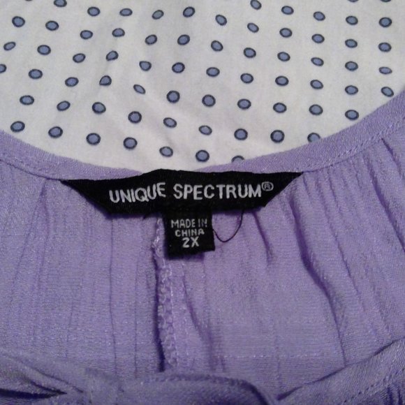 Unique spectrum brand gauzy peasant style top womans plus 2X - Picture 3 of 4
